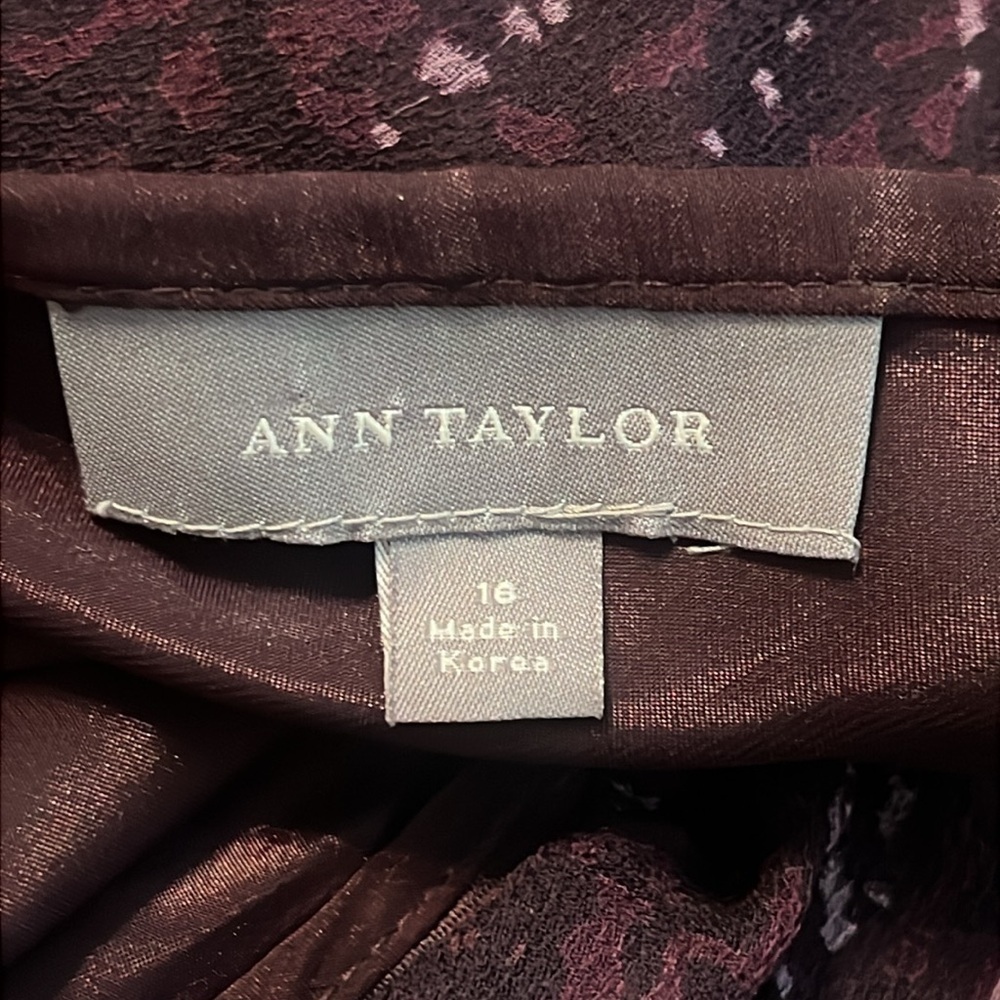 Ann Taylor Silk Purple Ruffle Skirt Size 16 - Picture 12 of 15